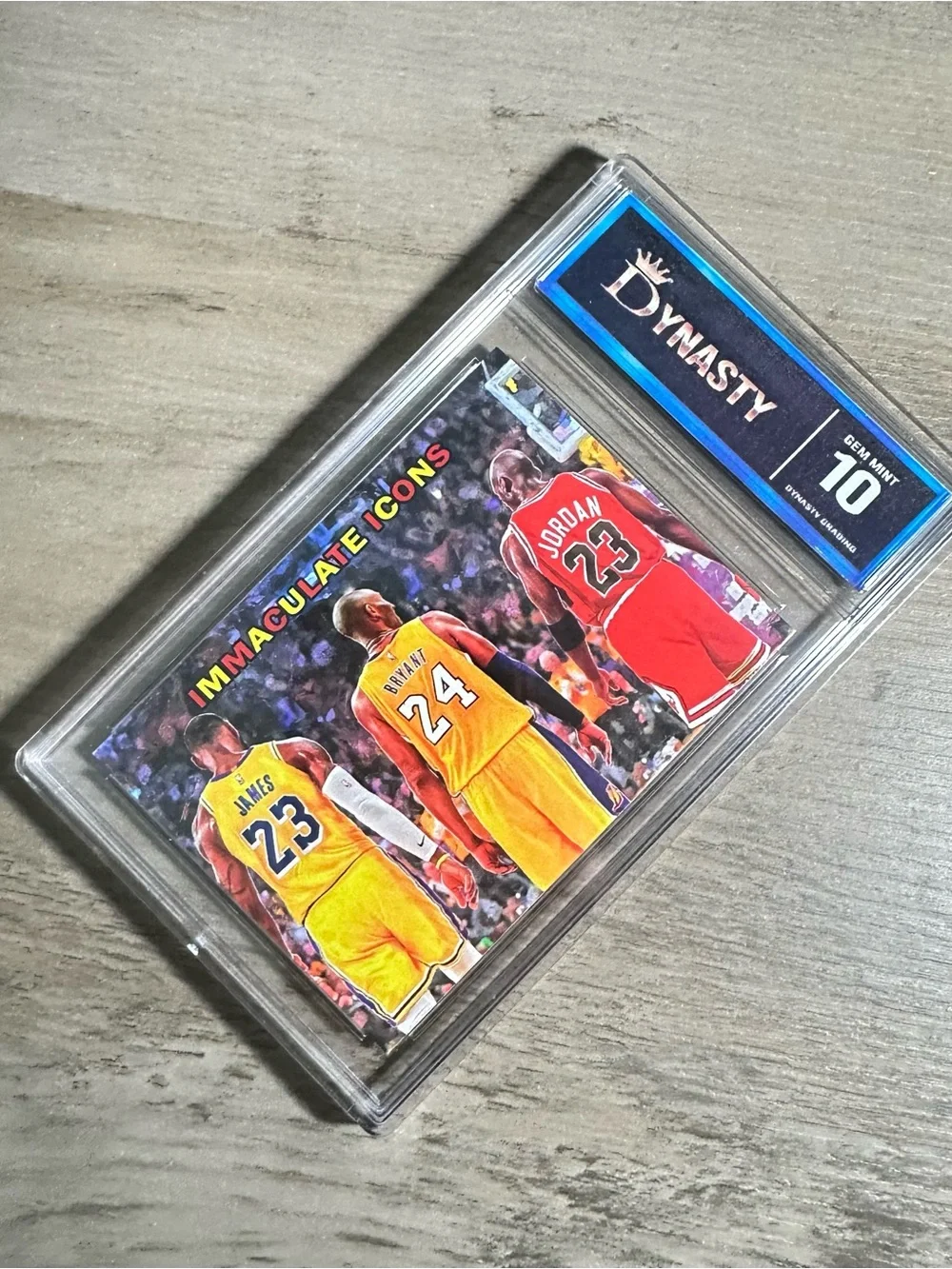 Michael Jordan, Kobe Bryant & LeBron James Immaculate Icons Gem Mint 10